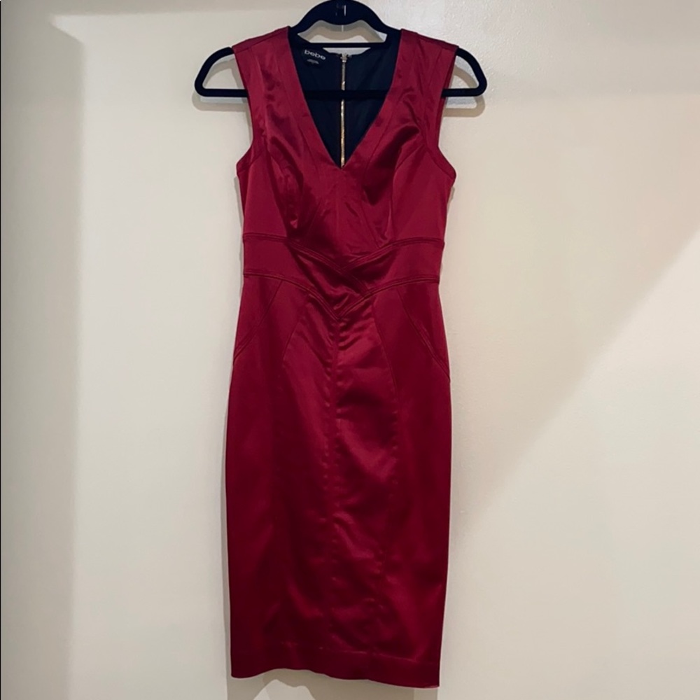 Bebe Evening Dark Red Evening Dress Size 2